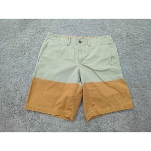 Gap Shorts Mens Size 33‎ Beige Color Block Lived-In 100% Cotton Outdoor Casual